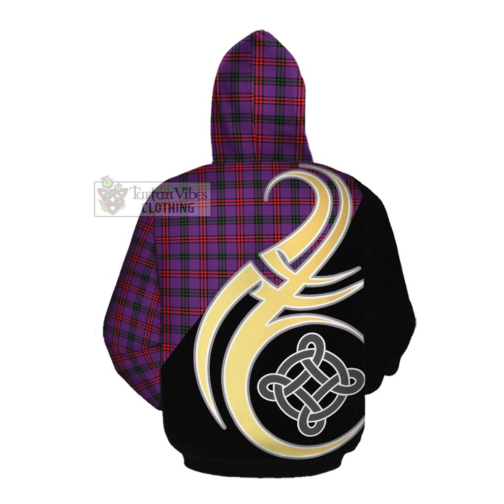 Tartan Vibes Clothing Montgomery Tartan Cotton Hoodie with Family Crest and Celtic Symbol Style