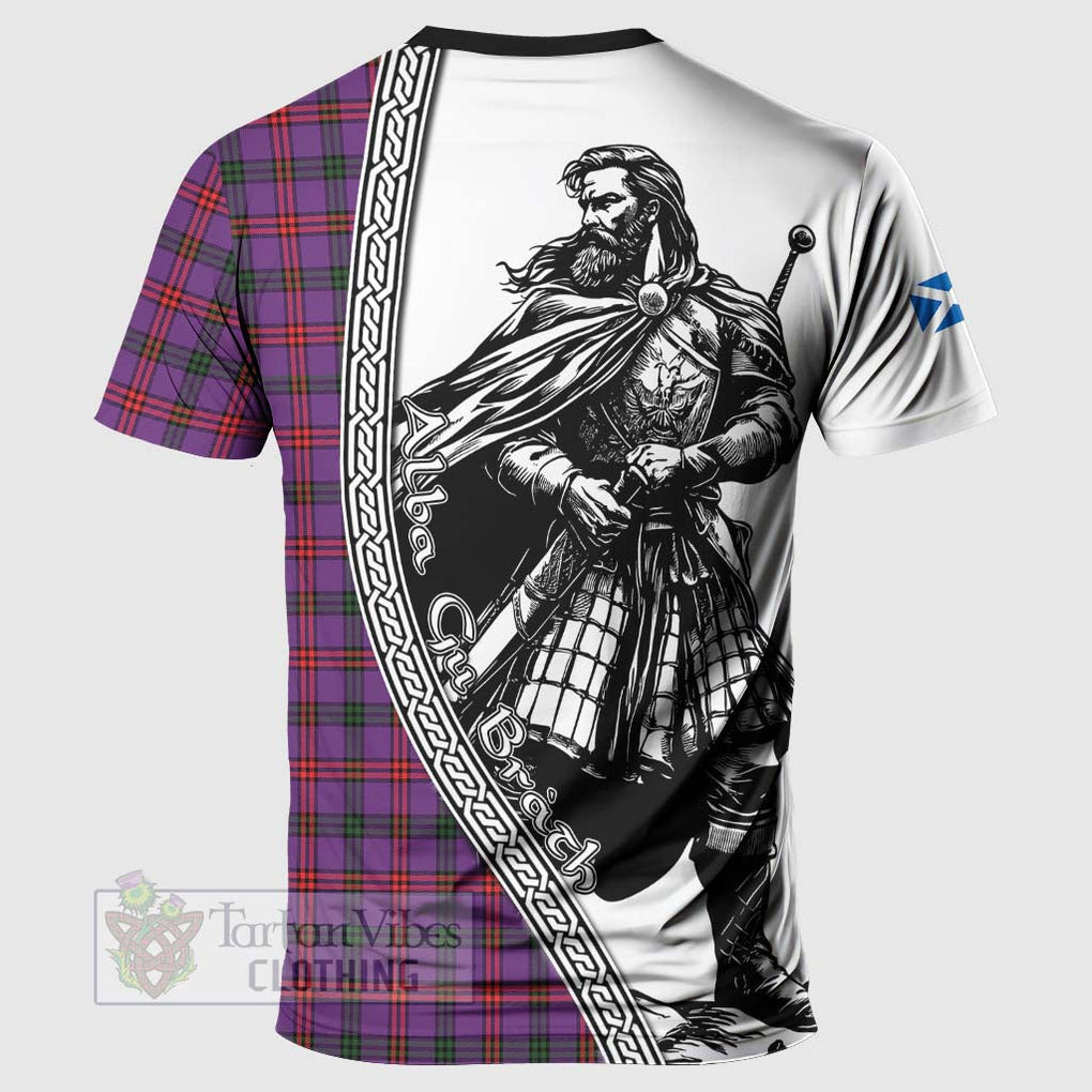 Tartan Vibes Clothing Montgomery Tartan Clan Crest T-Shirt with Highlander Warrior Celtic Style