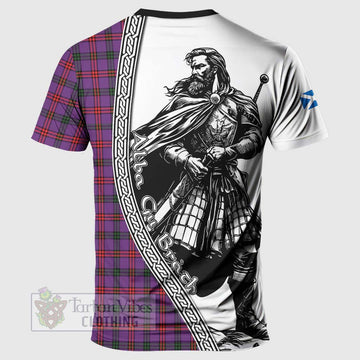 Montgomery Tartan Clan Crest T-Shirt with Highlander Warrior Celtic Style