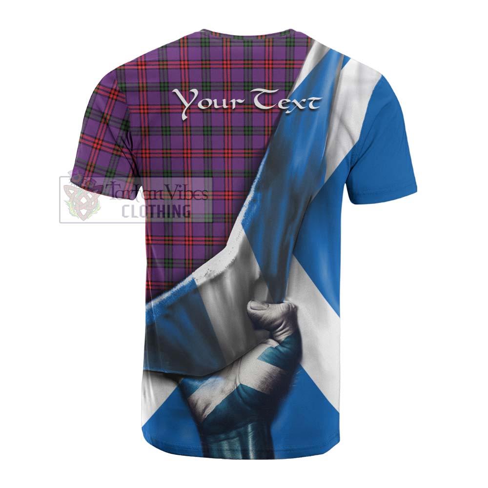 Tartan Vibes Clothing Montgomery Tartan Cotton T-shirt with Family Crest Scotland Patriotic Style