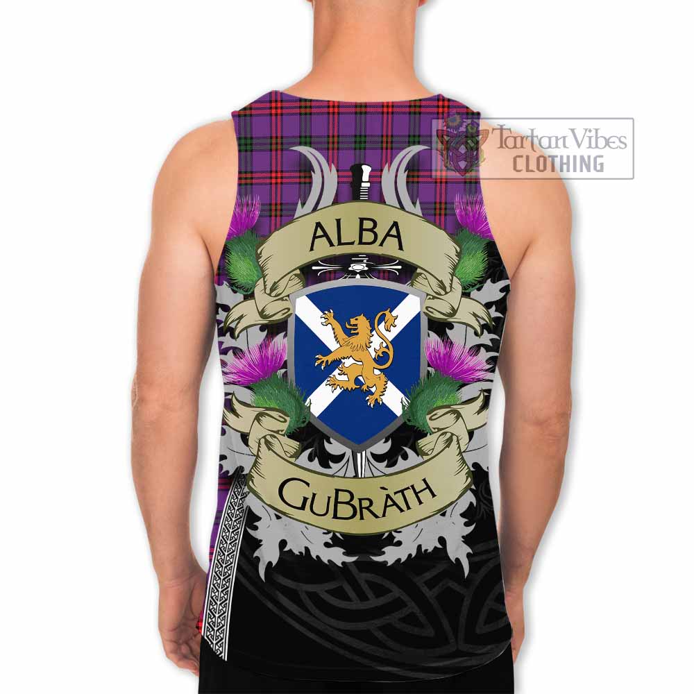 Montgomery Tartan Family Crest Men's Tank Top Lion Rampant Royal Thistle Shield Celtic Inspired - Tartan Vibes Clothing
