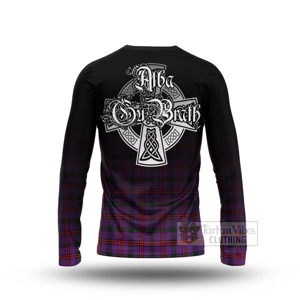 Tartan Vibes Clothing Montgomery Tartan Long Sleeve T-Shirt Featuring Alba Gu Brath Family Crest Celtic Inspired