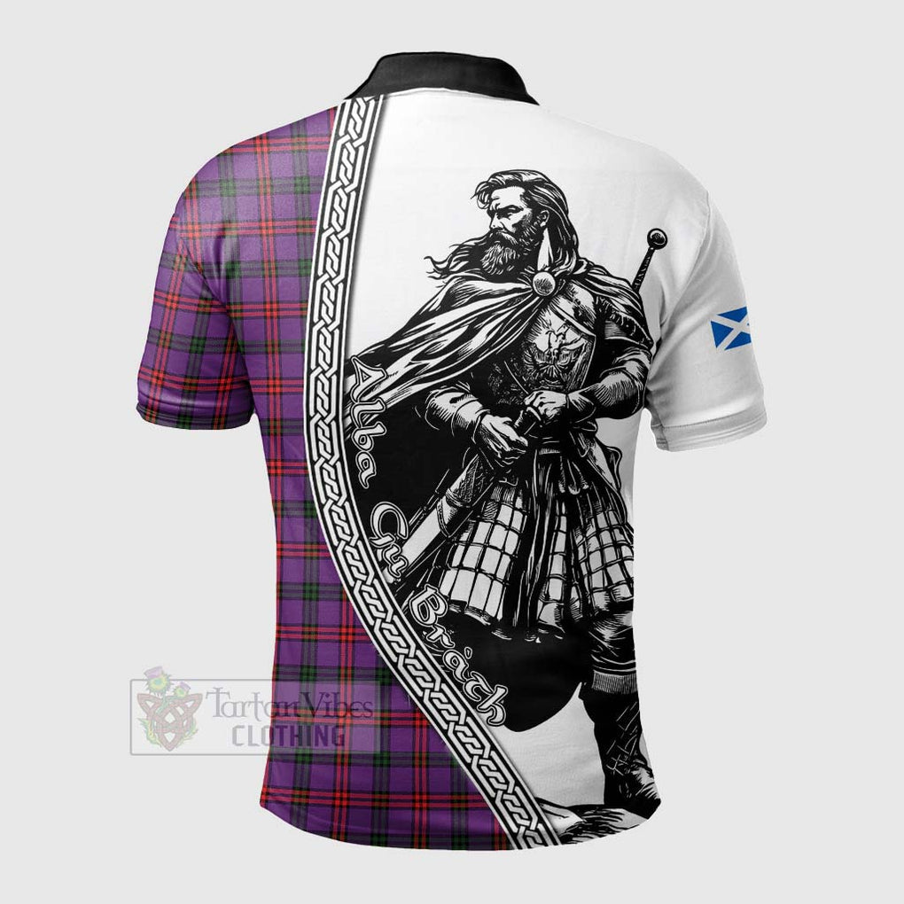 Tartan Vibes Clothing Montgomery Tartan Clan Crest Polo Shirt with Highlander Warrior Celtic Style