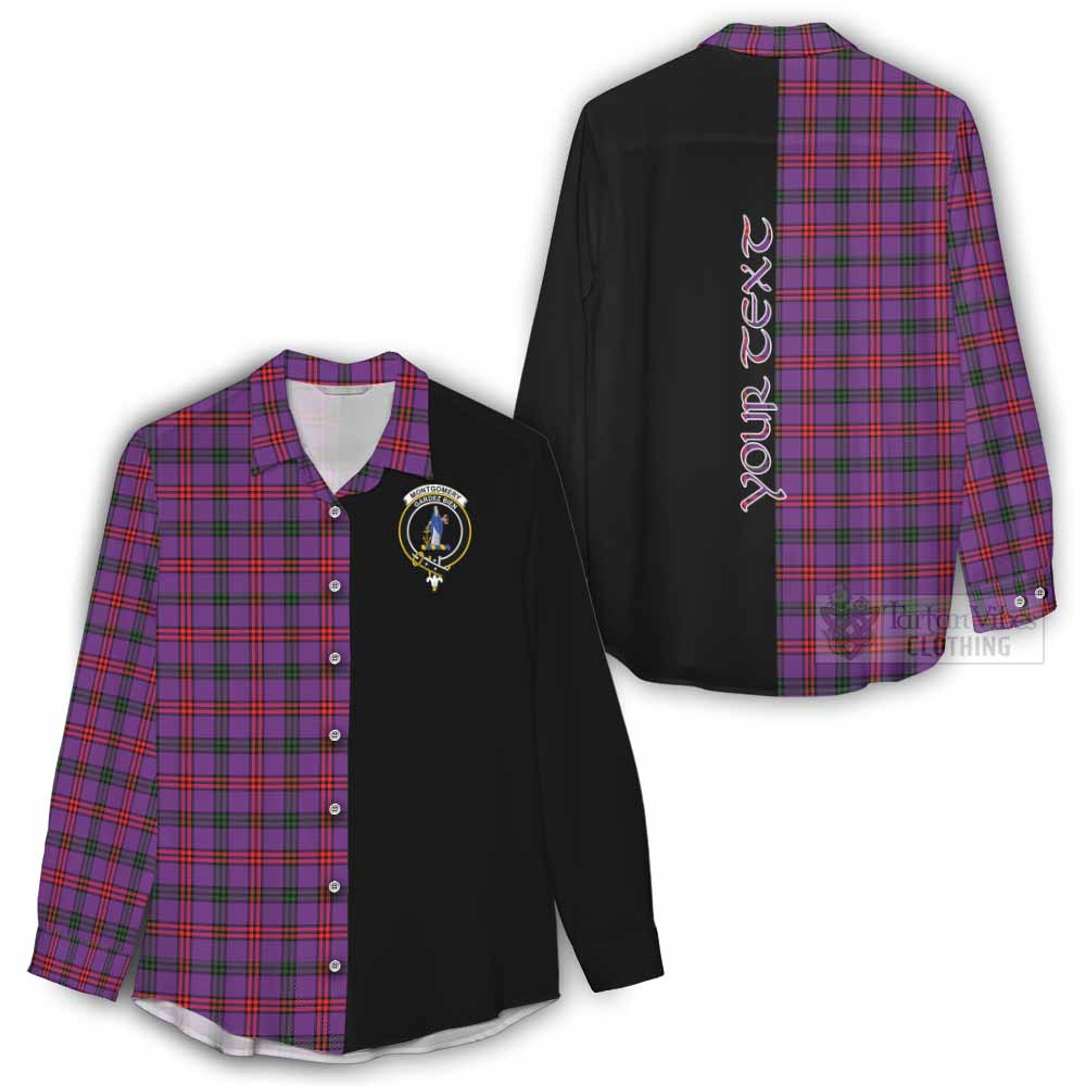 Tartan Vibes Clothing Montgomery Tartan Women's Casual Shirt with Family Crest and Half Of Me Style