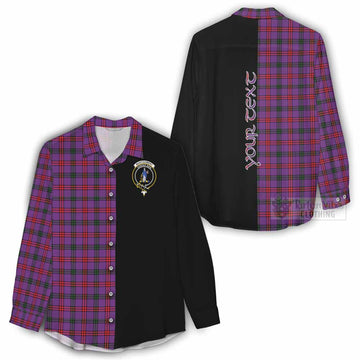 Montgomery Tartan Women's Casual Shirt with Family Crest and Half Of Me Style