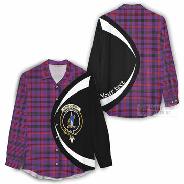 Montgomery Tartan Women's Casual Shirt with Family Crest Circle Style