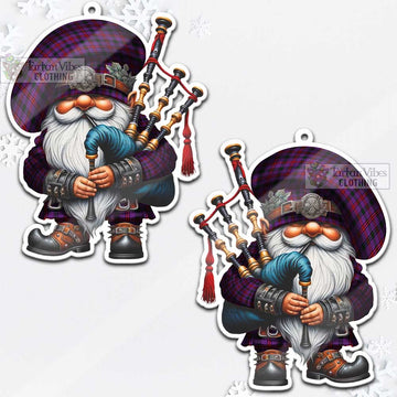 Montgomery Tartan Bagpiper Gnome Christmas Ornament