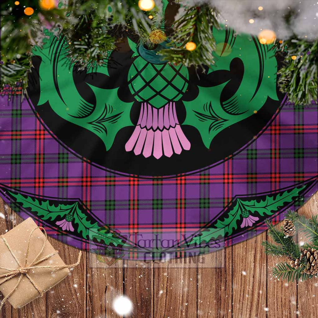 Tartan Vibes Clothing Montgomery Tartan Christmas Tree Skirt Scottish Thistle Style