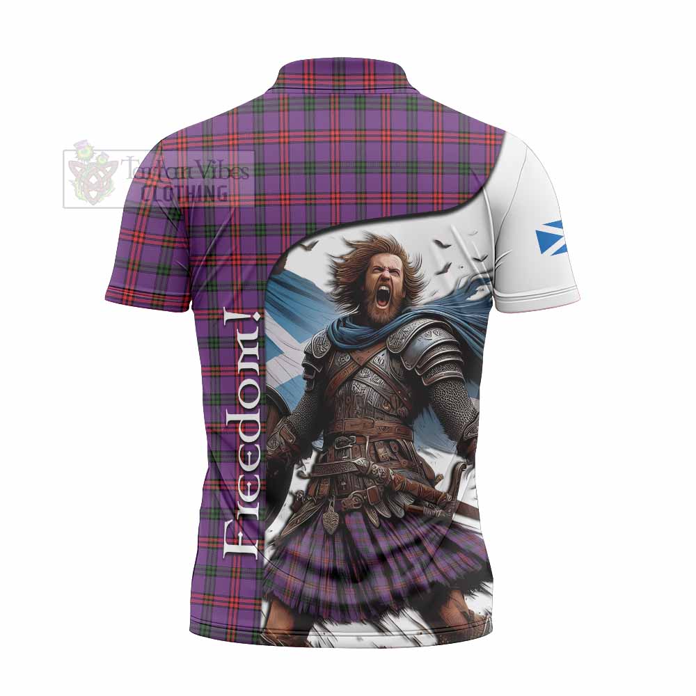 Tartan Vibes Clothing Montgomery Crest Tartan Zipper Polo Shirt Inspired by the Freedom of Scottish Warrior