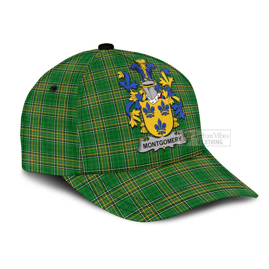 Tartan Vibes Clothing Montgomery Irish Clan Tartan Classic Cap with Coat of Arms