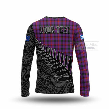 Montgomery Crest Tartan Long Sleeve T-Shirt with New Zealand Silver Fern Half Style