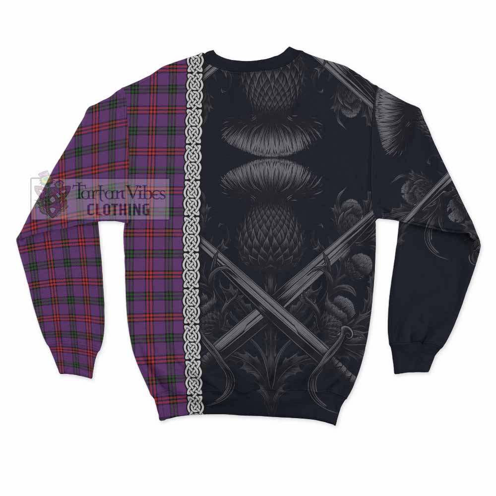 Tartan Vibes Clothing Montgomery Tartan Sweatshirt with Family Crest Cross Sword Thistle Celtic Vibes