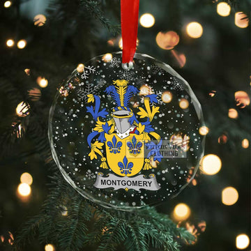 Montgomery Irish Clan Christmas Glass Ornament with Coat of Arms