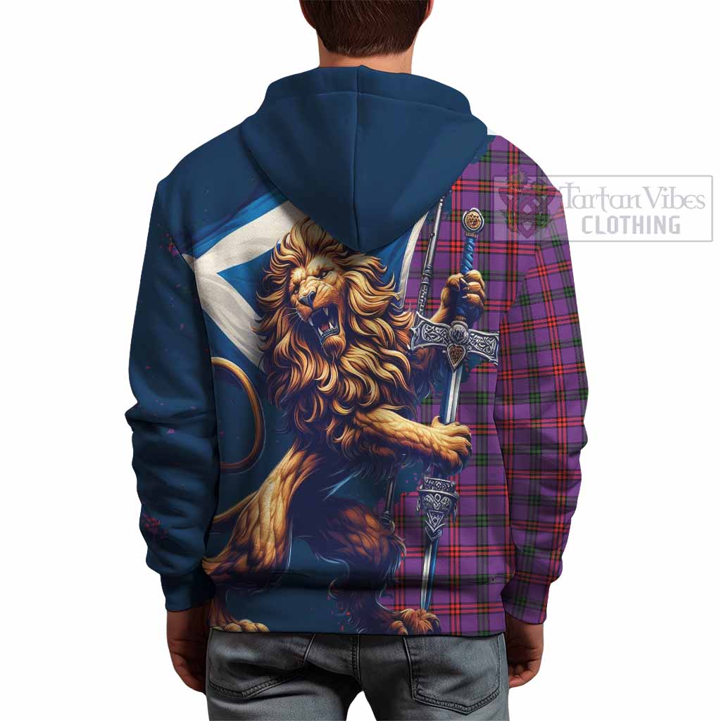 Tartan Vibes Clothing Montgomery Tartan Family Crest Hoodie with Scottish Majestic Lion