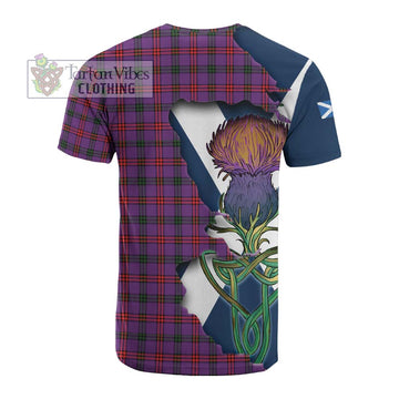 Montgomery Tartan Family Crest Cotton T-shirt Scottish Thistle Celtic Inspired - Tartan Vibes Clothing