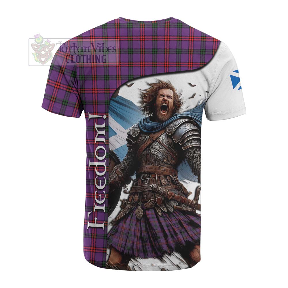 Tartan Vibes Clothing Montgomery Crest Tartan Cotton T-shirt Inspired by the Freedom of Scottish Warrior