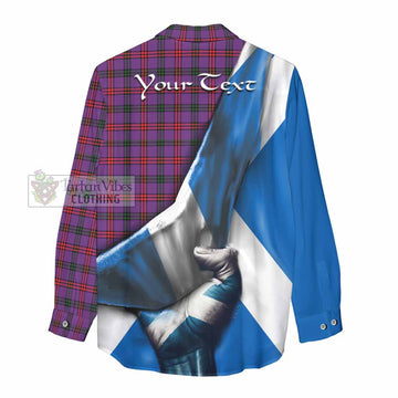 Montgomery Tartan Women's Casual Shirt with Family Crest Scotland Patriotic Style