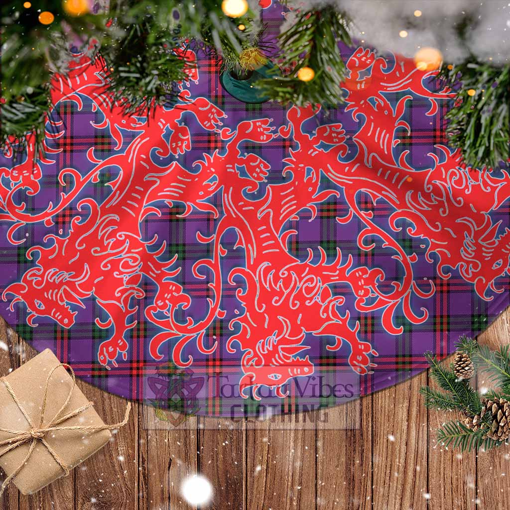 Tartan Vibes Clothing Montgomery Tartan Christmas Tree Skirt Lion Rampant Style