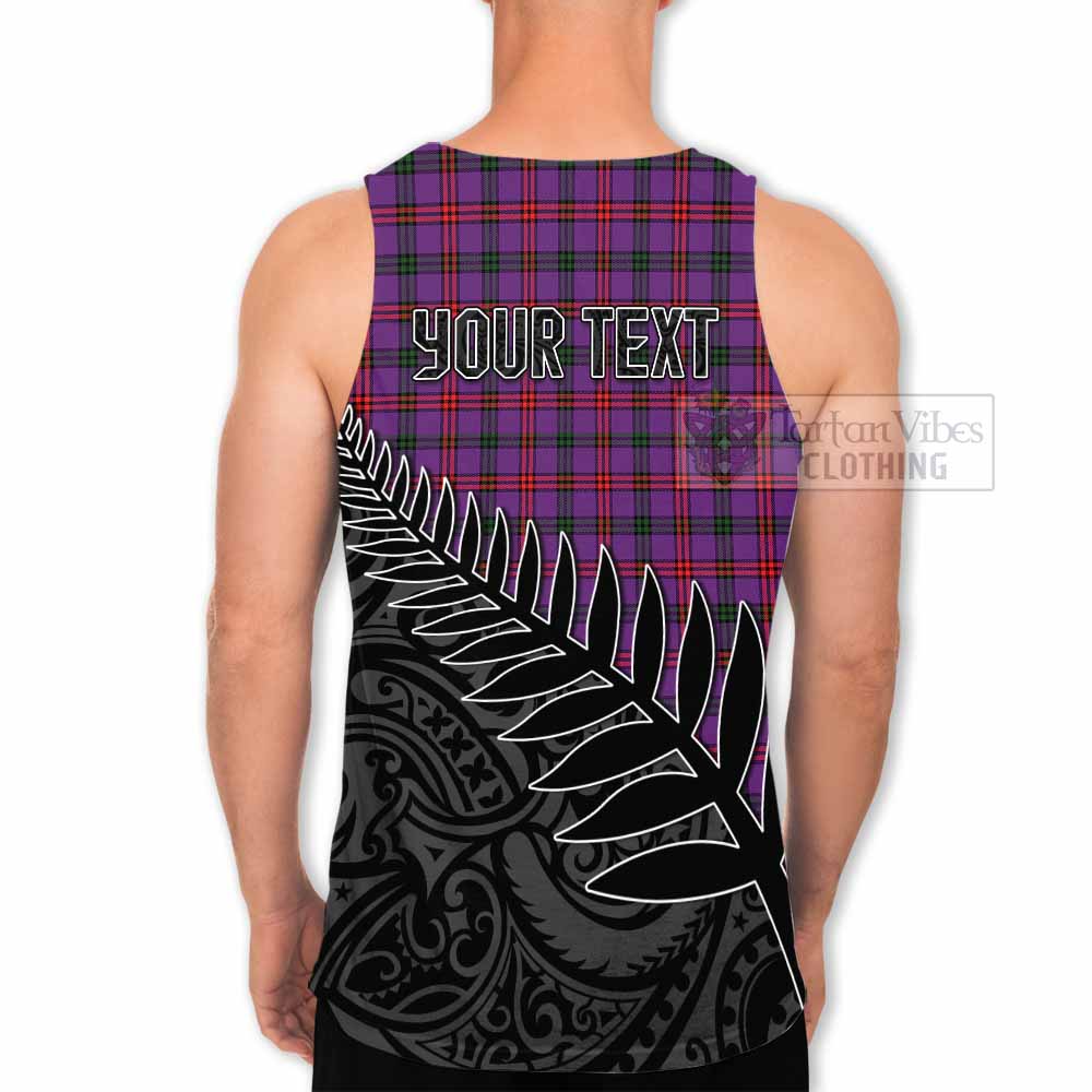 Tartan Vibes Clothing Montgomery Crest Tartan Men's Tank Top with New Zealand Silver Fern Half Style