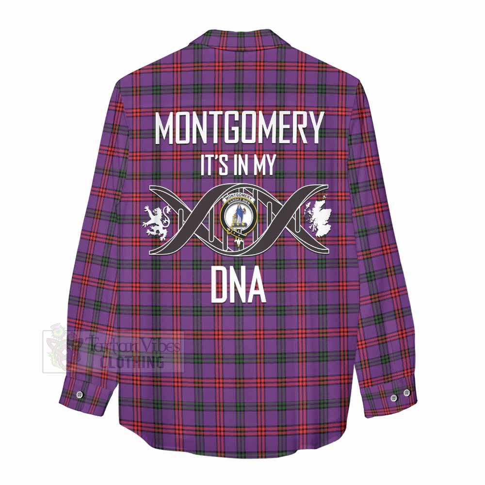 Tartan Vibes Clothing Montgomery Tartan Women's Casual Shirt with Family Crest DNA In Me Style