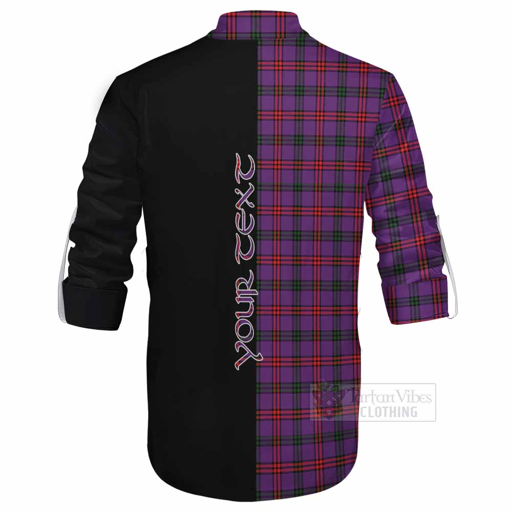 Tartan Vibes Clothing Montgomery Tartan Ghillie Kilt Shirt with Family Crest and Half Of Me Style