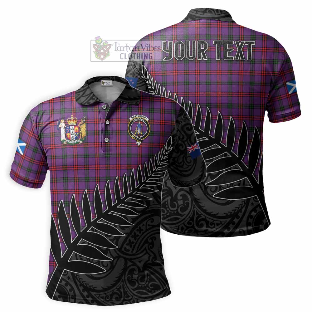 Montgomery Crest Tartan Polo Shirt with New Zealand Silver Fern Half Style