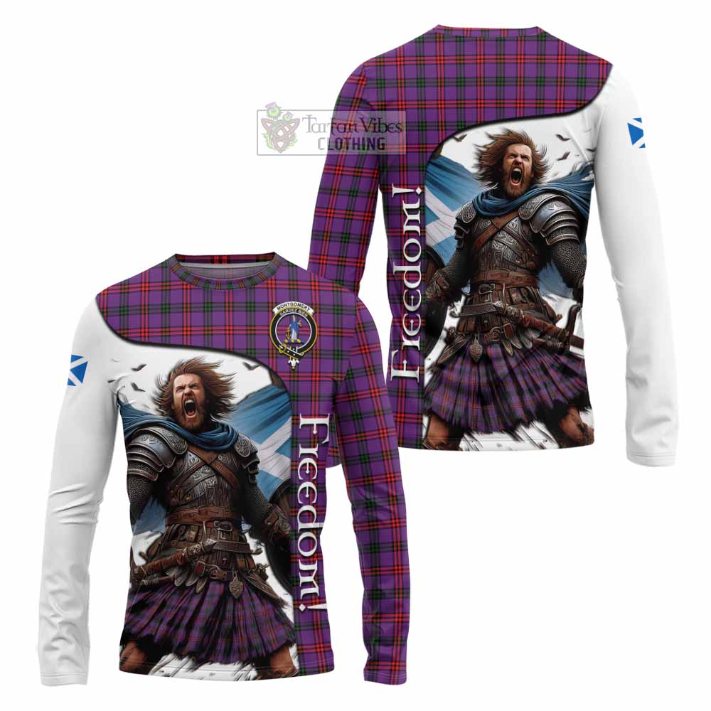 Tartan Vibes Clothing Montgomery Crest Tartan Long Sleeve T-Shirt Inspired by the Freedom of Scottish Warrior