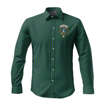Montgomery Tartan Long Sleeve Button Up Shirt with Family Crest