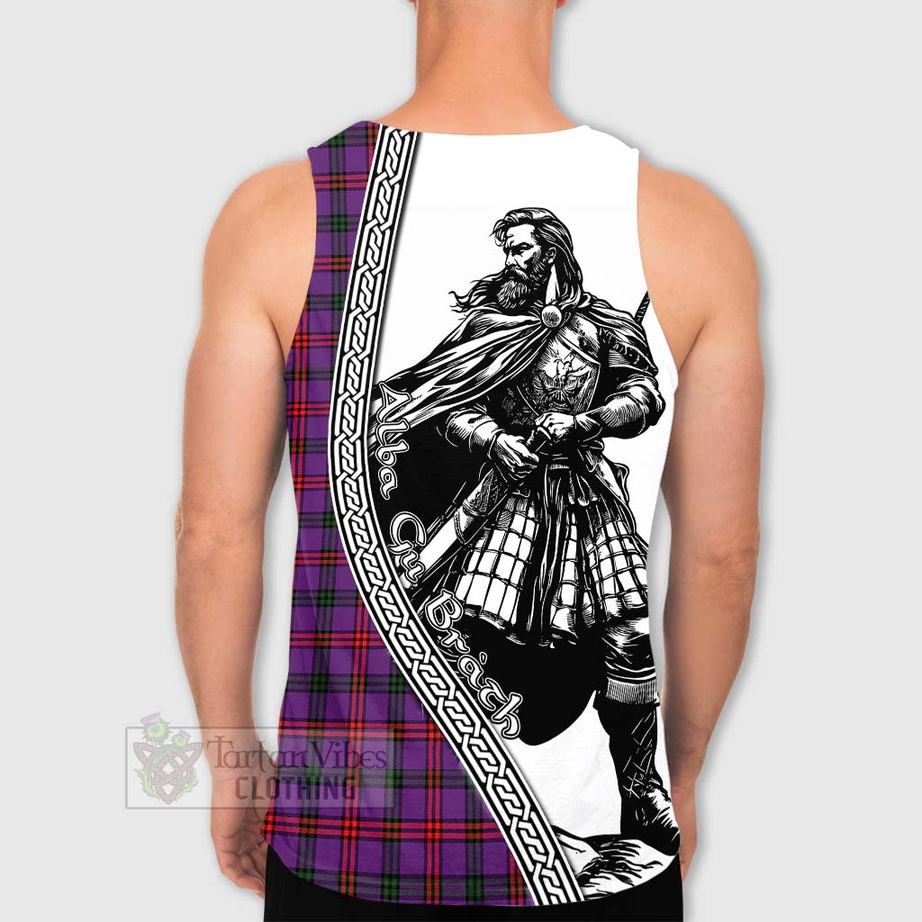 Tartan Vibes Clothing Montgomery Tartan Clan Crest Men's Tank Top with Highlander Warrior Celtic Style