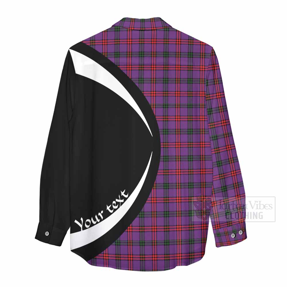 Tartan Vibes Clothing Montgomery Tartan Women's Casual Shirt with Family Crest Circle Style