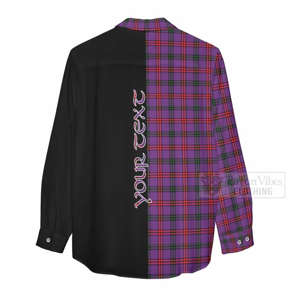 Tartan Vibes Clothing Montgomery Tartan Women's Casual Shirt with Family Crest and Half Of Me Style