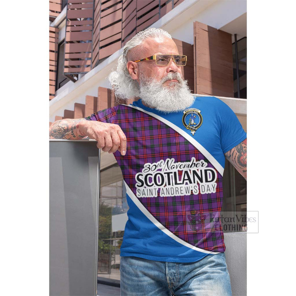 Tartan Vibes Clothing Montgomery Family Crest Tartan Cotton T-shirt Celebrate Saint Andrew's Day in Style