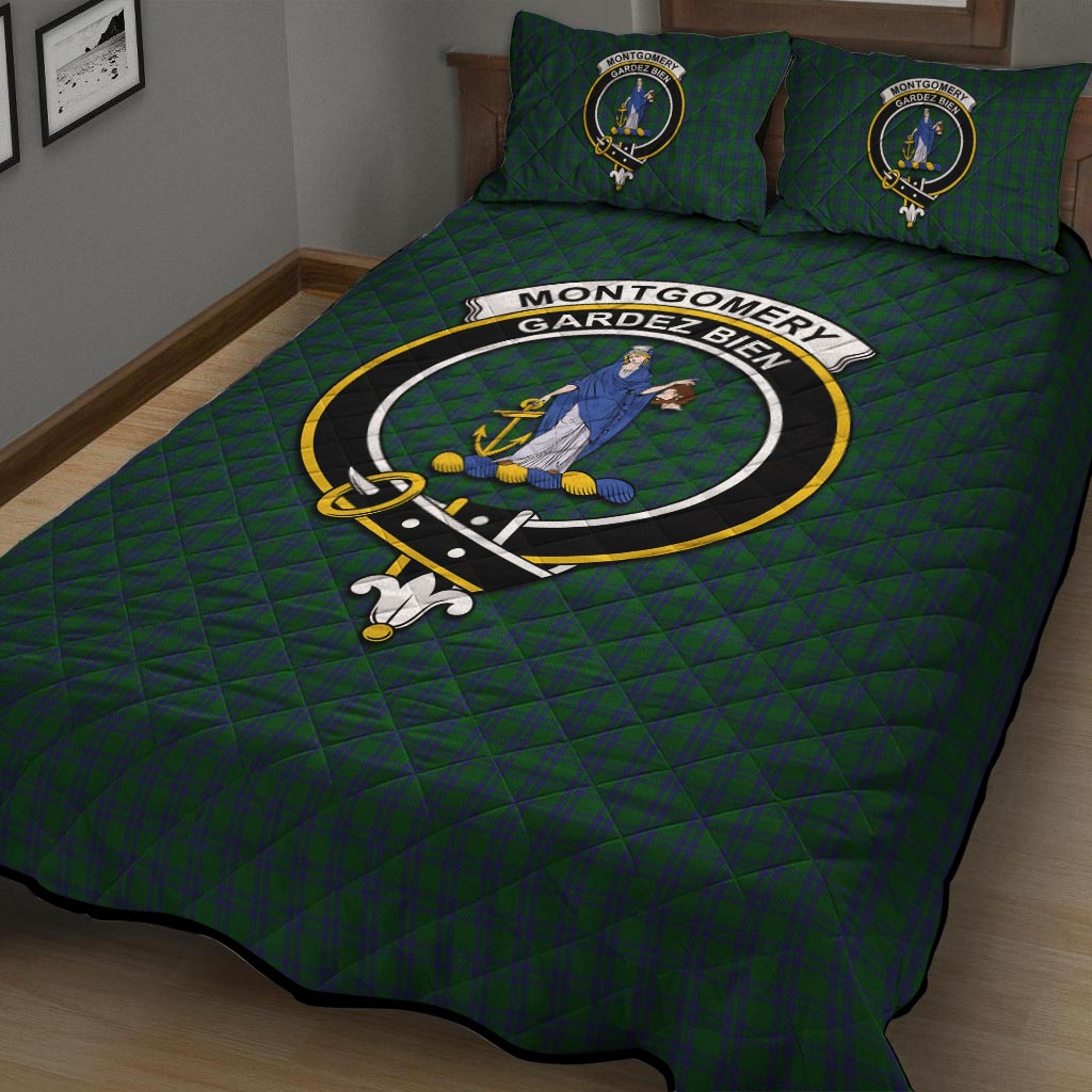 Montgomery Tartan Quilt Bed Set with Family Crest