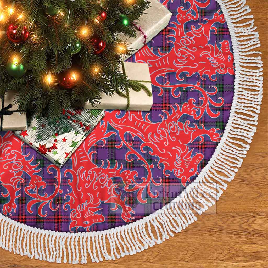 Tartan Vibes Clothing Montgomery Tartan Christmas Tree Skirt Lion Rampant Style