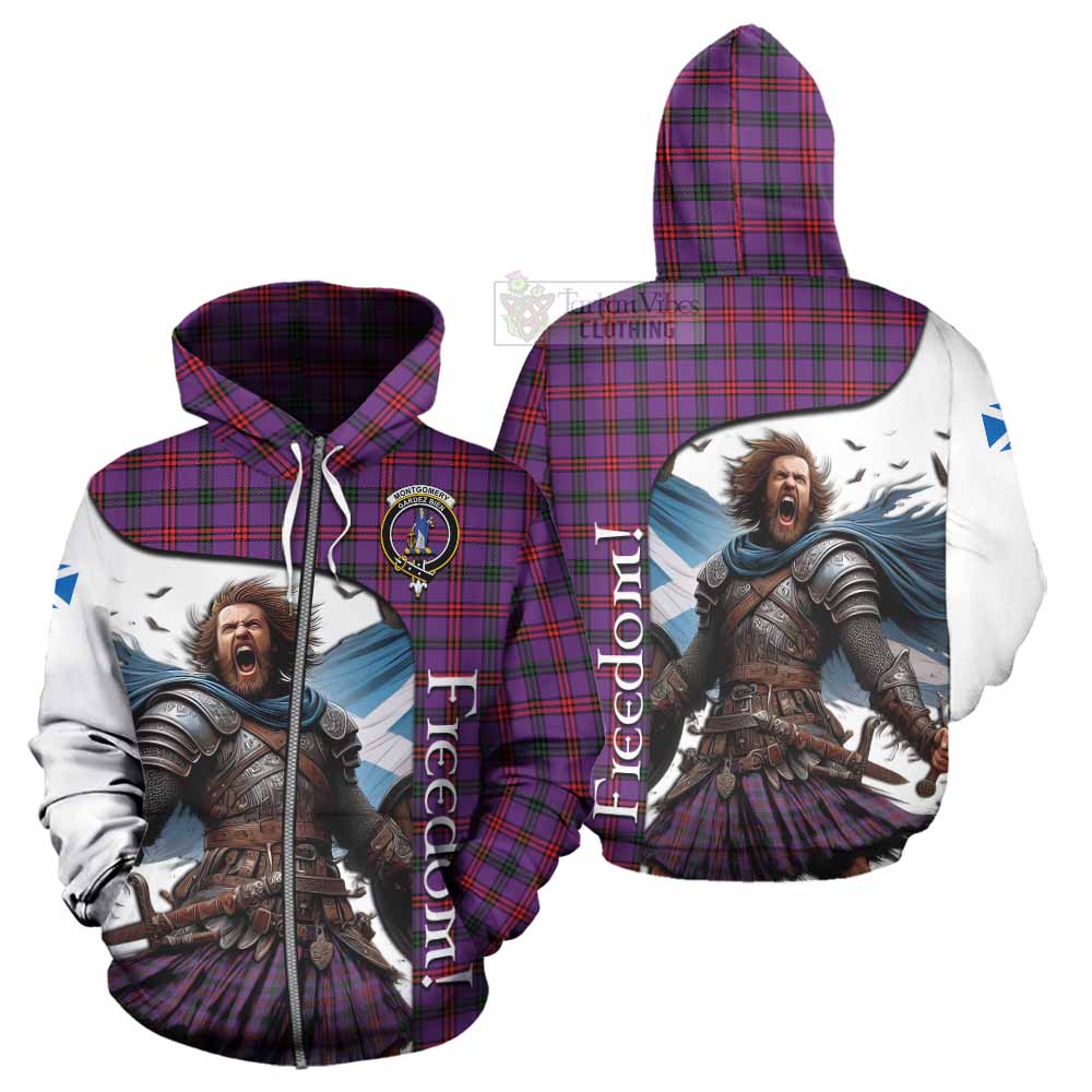 Tartan Vibes Clothing Montgomery Crest Tartan Hoodie Inspired by the Freedom of Scottish Warrior