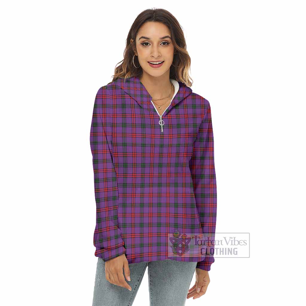 Montgomery Tartan Women's Borg Fleece Hoodie with Half Zip - Tartan Vibes Clothing