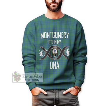 Montgomery Ancient Tartan Sweatshirt with Family Crest DNA In Me Style