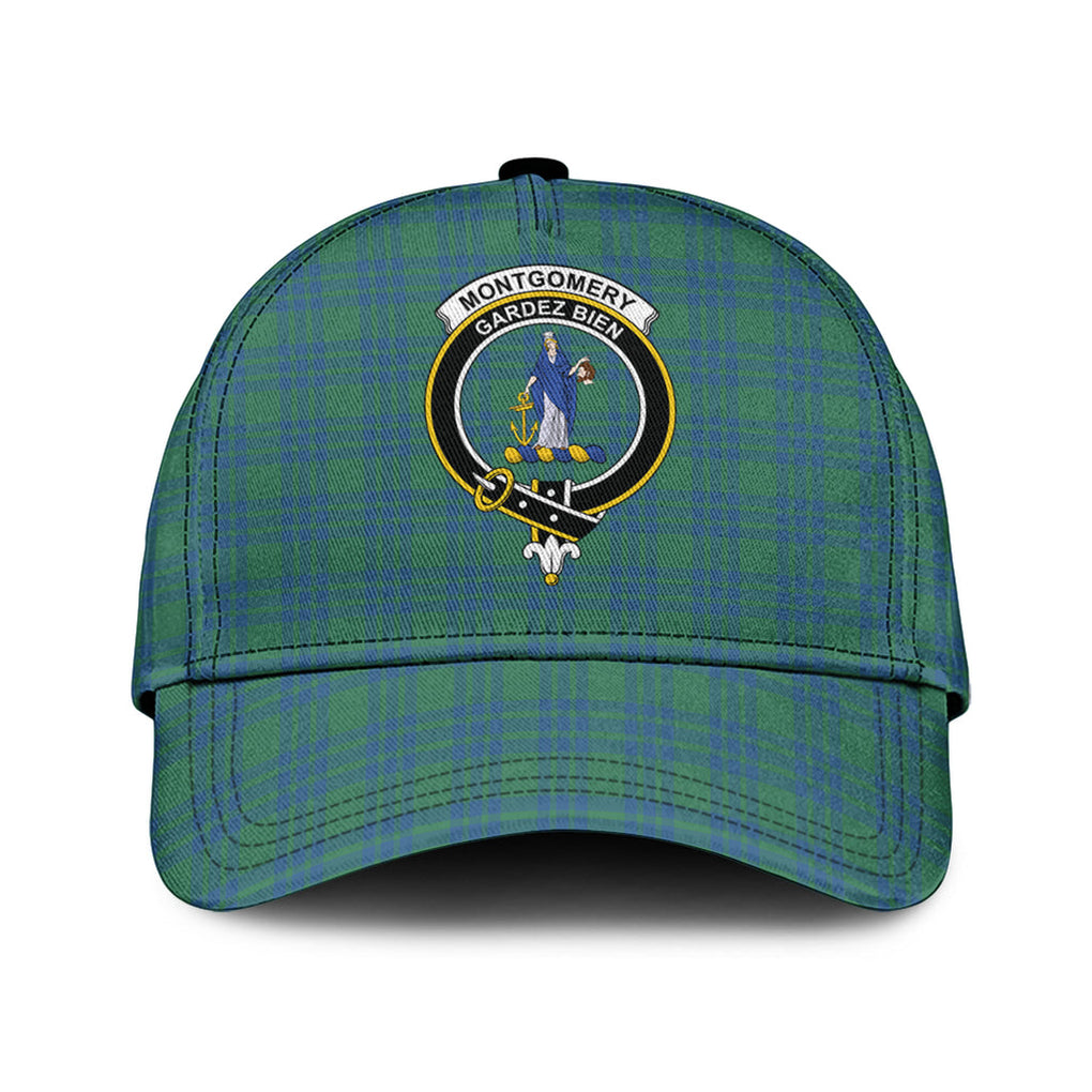 Montgomery Ancient Tartan Classic Cap with Family Crest Classic Cap Universal Fit - Tartan Vibes Clothing