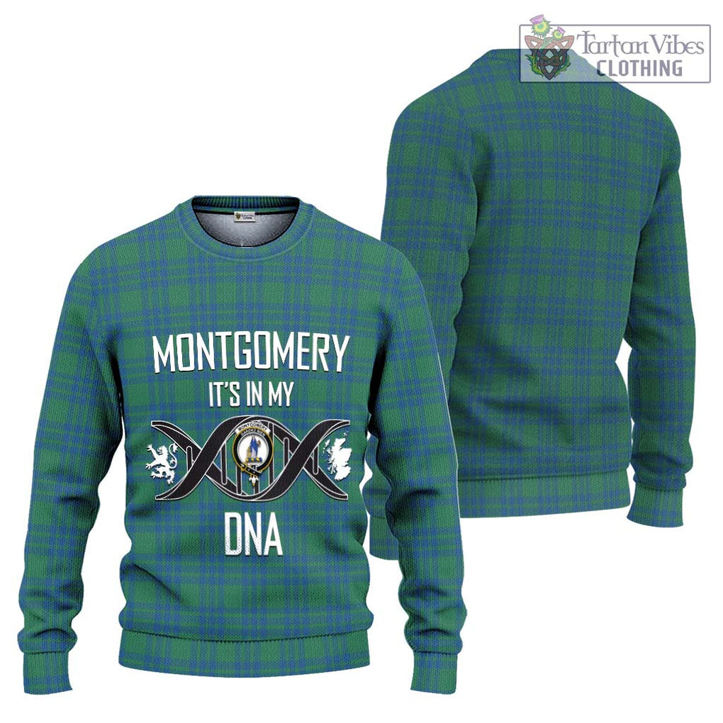 Montgomery Ancient Tartan Knitted Sweater with Family Crest DNA In Me Style Unisex - Tartanvibesclothing Shop