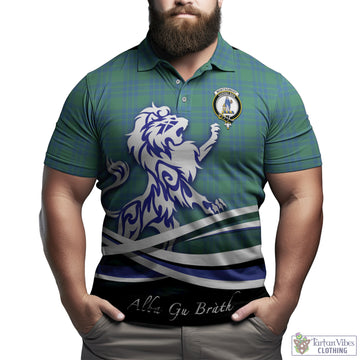 Montgomery Ancient Tartan Polo Shirt with Alba Gu Brath Regal Lion Emblem