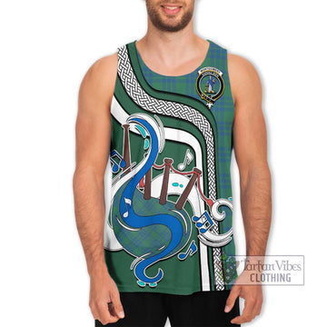 Montgomery Ancient Tartan Men's Tank Top with Epic Bagpipe Style