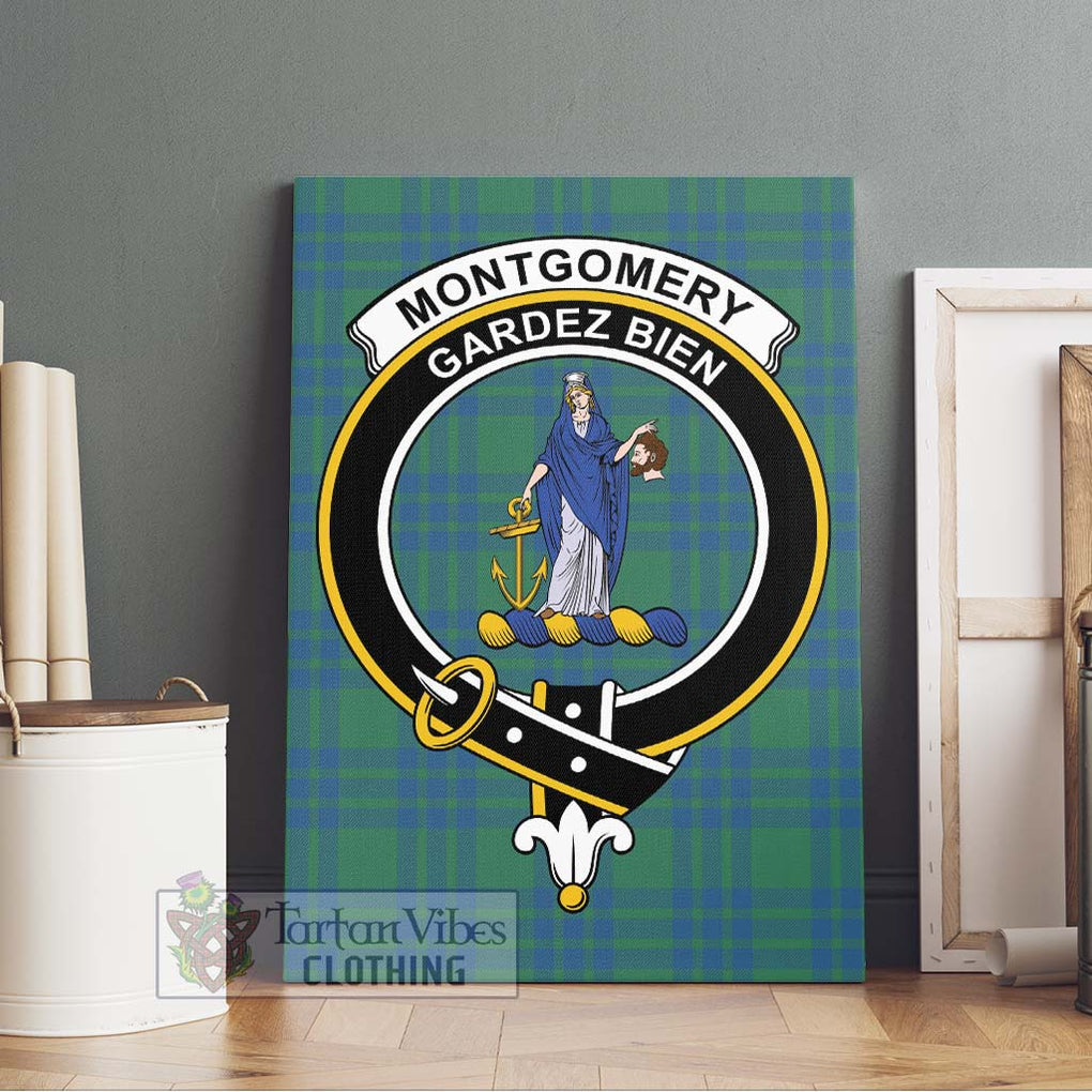 Montgomery Ancient Tartan Canvas Print Wall Art with Family Crest Without Frame - Tartan Vibes Clothing