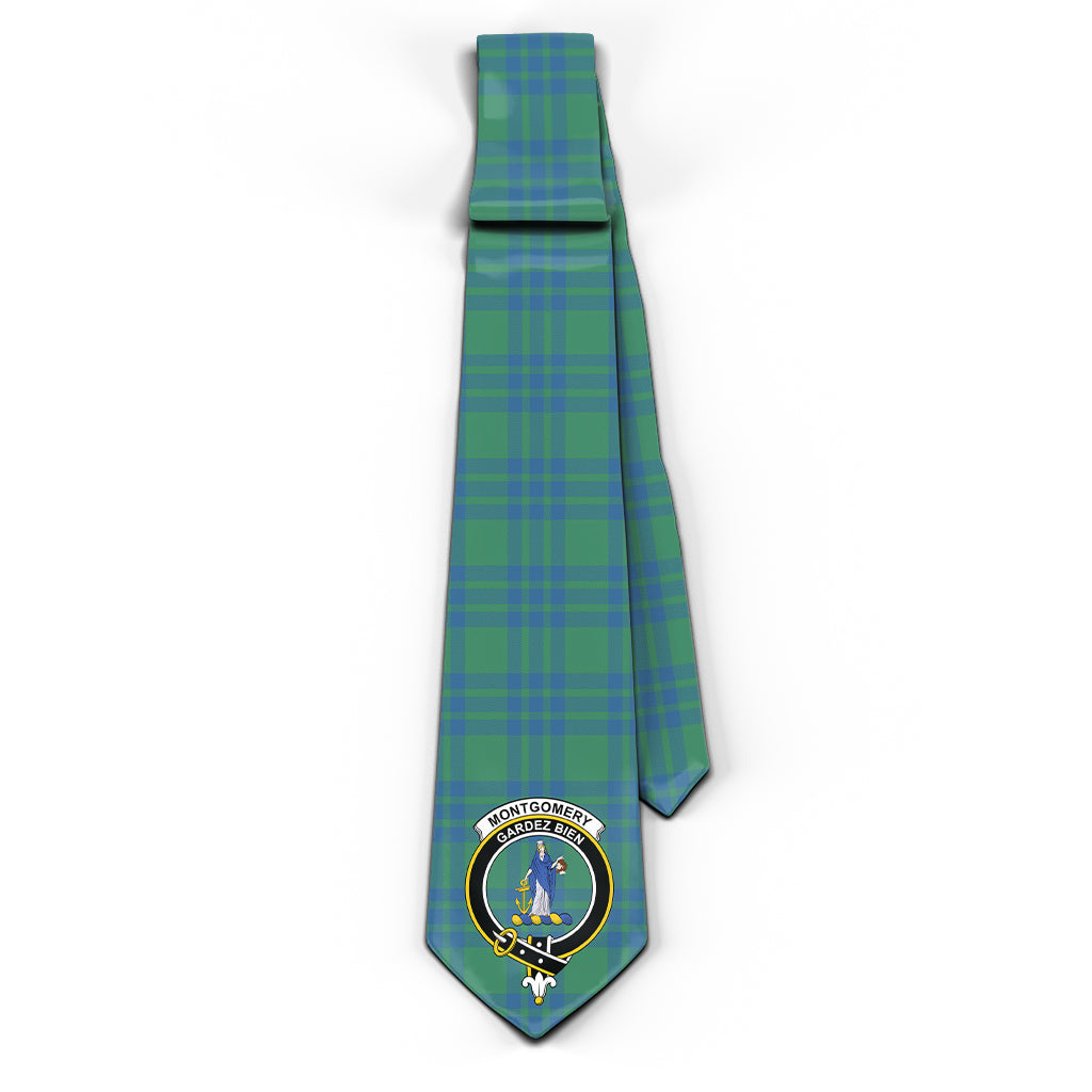 Montgomery Ancient Tartan Classic Necktie with Family Crest - Tartan Vibes Clothing