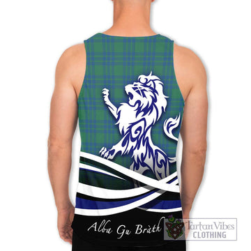 Montgomery Ancient Tartan Men's Tank Top with Alba Gu Brath Regal Lion Emblem