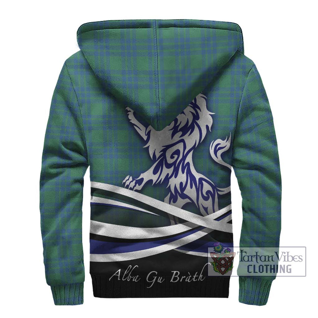 Montgomery Ancient Tartan Sherpa Hoodie with Alba Gu Brath Regal Lion Emblem - Tartanvibesclothing Shop