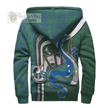 Montgomery Ancient Tartan Sherpa Hoodie with Epic Bagpipe Style