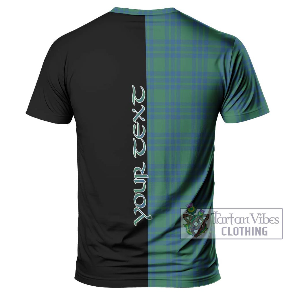 Montgomery Ancient Tartan T-Shirt with Family Crest and Half Of Me Style - Tartanvibesclothing Shop