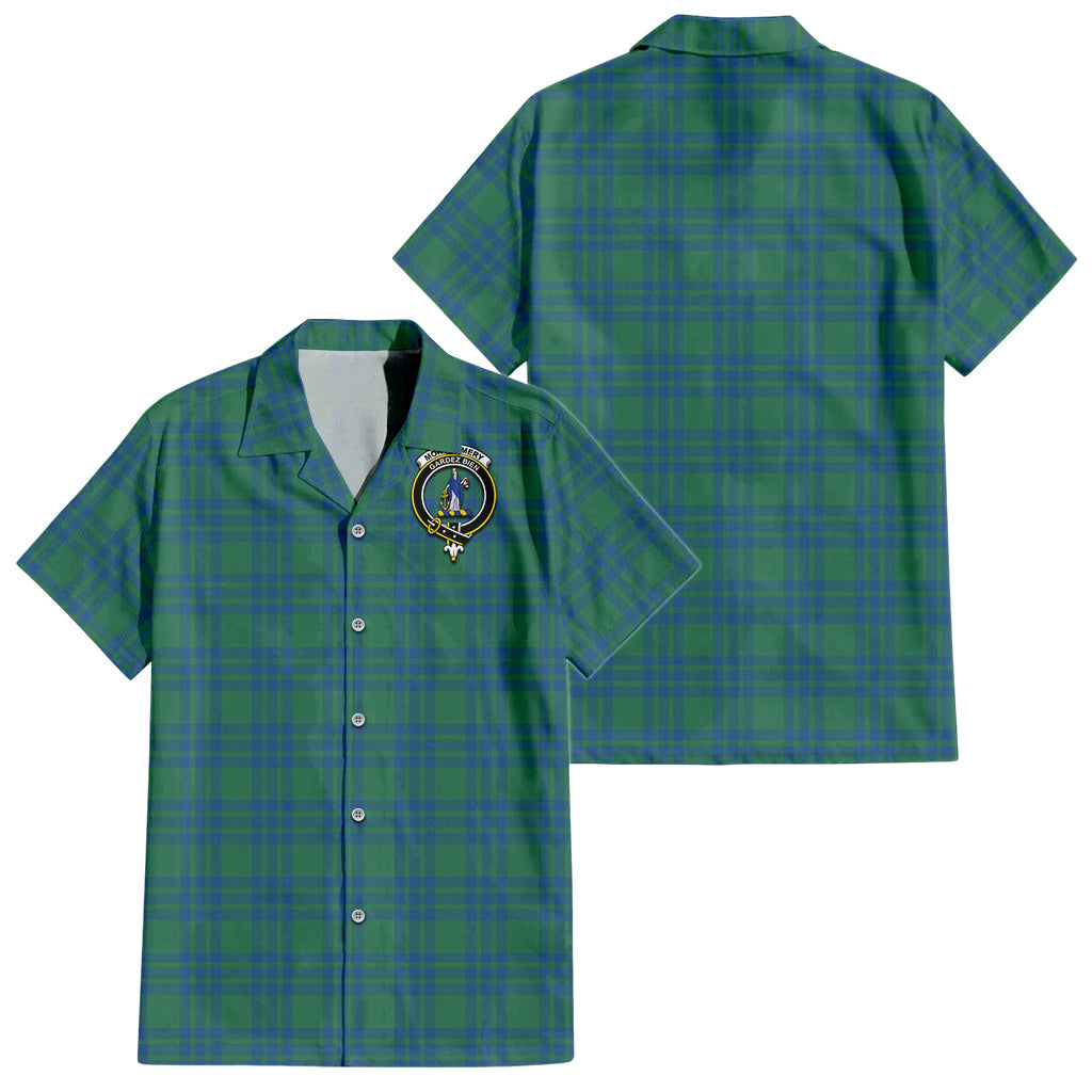 montgomery-ancient-tartan-short-sleeve-button-down-shirt-with-family-crest