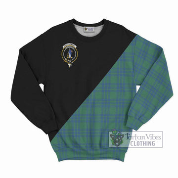 Montgomery Ancient Tartan Sweatshirt with Family Crest and Military Logo Style