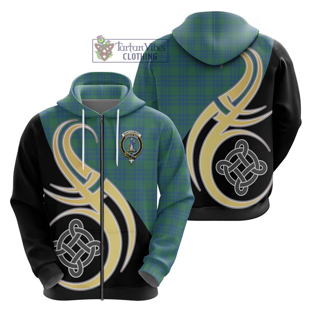 Montgomery Ancient Tartan Hoodie with Family Crest and Celtic Symbol Style - Tartan Vibes Clothing